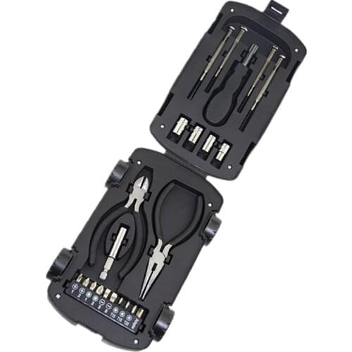 22 In 1 Car Shape Tool Kit Household Hand Tool Box Repair Set Include Screwdriver Bits Pliers Multifunctional Tools