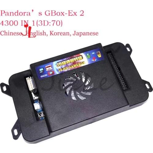 5pcs Free Shipping New 3D Pandora 4300 In 1 Board Game GBOX-EX2 Box Arcade Cartridge Family Version PCB Jamma 720P VGA HDMI