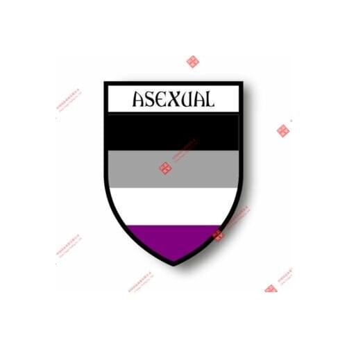 Stickers Decal Souvenir Vinyl Car Shield Flag World Crest Asexual Rainbow Lgbt Car Window Body Decorative Stickers Accessories