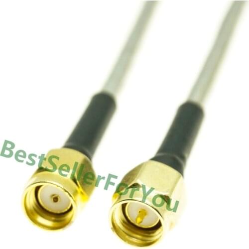 New RP SMA Connector Male RPSMA Connector To SMA Connector Male.141" RG402 Semi-rigid Coaxial Cable Pigtail