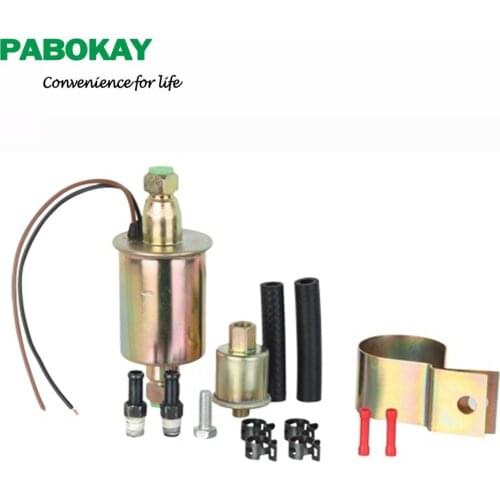 New Universal 5-9 PSI In Line External Electric Fuel Pump WITH INSTALLATION KIT GA8012S E8012S E8016S E8034 EP-11K