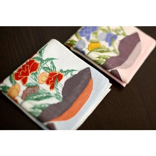 Whlesale quality Japan Super soft thin models handkerchiefs,Carnation pattern 49cm*49cm pocket square