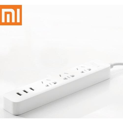 Original Xiaomi Mijia Smart Power Sockets Fast Charging usb socket White/black With Extension Standard kitchen plug sockets