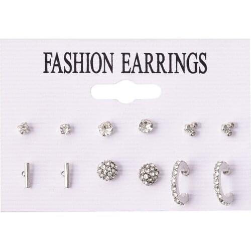 Серьги kolczyki Earrings Set for Women Fashion Stud Earrings for Women Girl Trendy Wedding Jewelry Earrings Gift