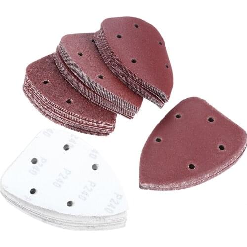 50pcs 140x90mm Sandpaper Abrasive Sanding Tools for Wood Car Metal Grinding 5 Holes Grit 40-240