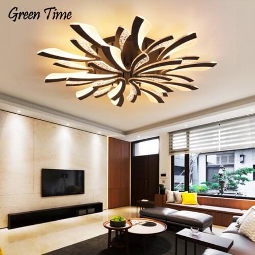 Acrylic Modern Led Chandelier Lustre Home Lights For Living room Bedroom Dining room Indoor Chandelier Lighting Black White Lamp