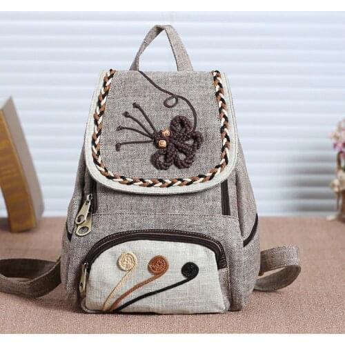 Yesetn Bag 101519 womens canvas backpack large capacity travel bag