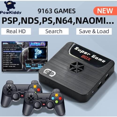 POWKIDDY Super Console X5 New Game Box With 2 Controllers For 2/4/6 Player Game Console Classic Retro Game Video Game TV Stick