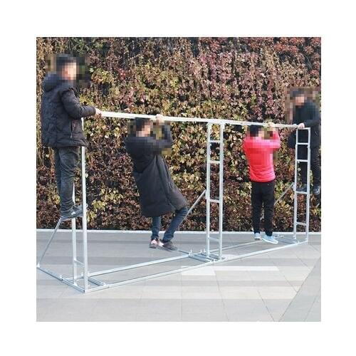 Wedding stage background frame Outdoor wedding layout double-layer telescopic rod advertising printing sermon simple truss