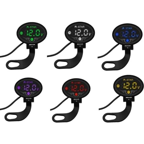 Wire DC 12V24V LED Digital Voltmeter Voltage Display For Car Motorcycle T3ED