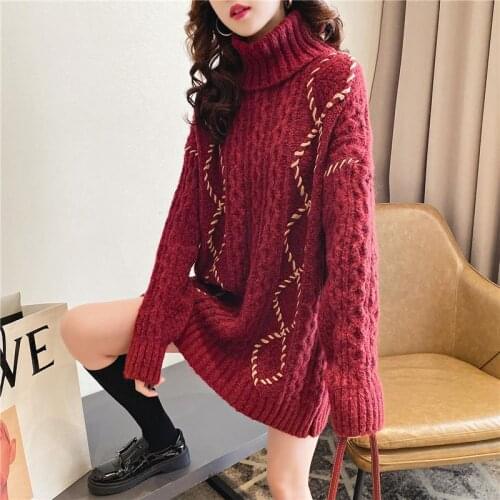 European Station Turtleneck Sweater Women Autumn and Winter Wear New All-match Pullover Lazy Fashion Sweater