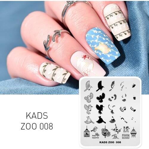 Rolabling Nail Art Stamping Plates 7*8cm Zoo 008 Template Nail Stamp Design Nail Stamping Stencil Stamping Nail Art stamper