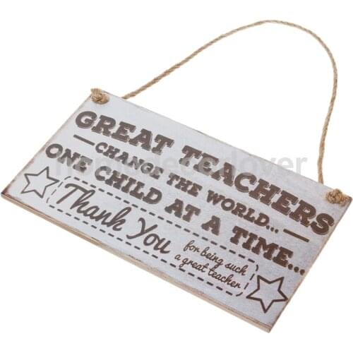 Great Teacher Wooden Sign Wall Home Decorations Special Teacher Gifts