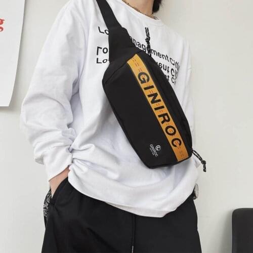 Large Capacity Sports Chest Bag Uniset Belt Waist Pack Canvas Crossbody Bag Men Travel Phone Pouch Multi-Function Shoulder Pouch