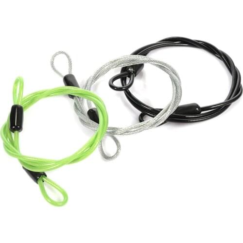 2m Bicycle Security Loop Cable Lock Scooter Guard Bike Motorcycle Helmet Protector Anti Theft Steel Wire Rope Line For Car Cover