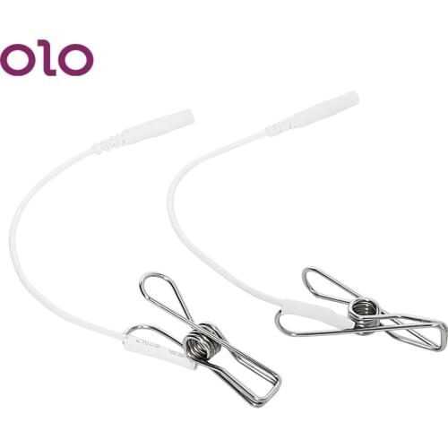 OLO 1 Pair Nipple Clamp Electric Shock Nipple Clips Metal Clitoris Stimulator Adult Game Sex Toys for Women Men