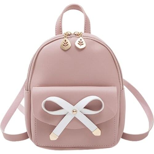 Mini Backpack Women Korean Style PU Leather Shoulder Bag For Teenage Girls Multi-Function Small Bagpack Female Mochila Mujer