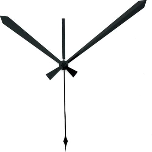 1set S Shaft Clock Hands 22# Black Long Hands Metal Aluminum Material Quartz Clock Accessory High Quality DIY Clock Kits