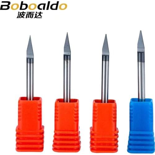 1pc 3A Top quality 3.175mm Flat Bottom Metal Engraving Bits Carving Cutter Titanium Coating CNC Router Tools for Metal