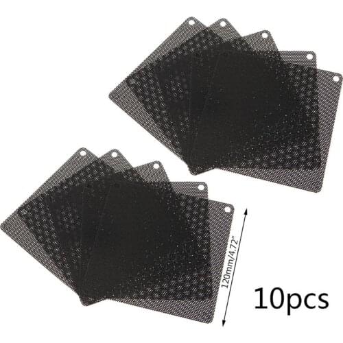 10PCS 120MM PVC Fan Dust Filter PC Dustproof Case Cuttable Computer Mesh Cover Black X6HA