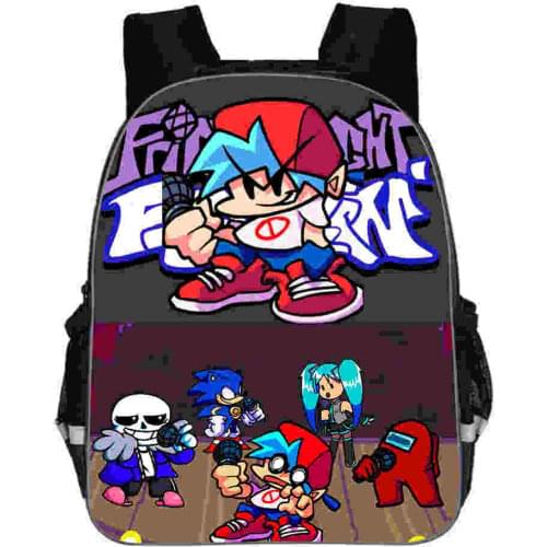 11/13/16 inchGames Friday Night Funkin Backpack Games Schoolbags Girls Boys Children School Bags Primary Toddler Mochila Infanti