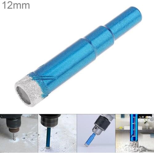 12mm Perforated Drill Electric Drill Hole Drill Bits Granite Marble Dry Hole Puncher Built-in Cooling Wax