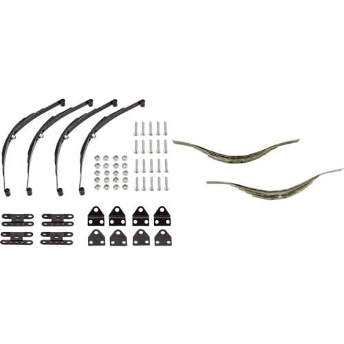 2 Set RC Car Part: 1 Set Hard Leaf Spring Suspension Bar & 1 Set Steel Shock Absorption Leaf Springs Suspension