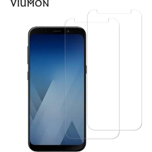 2PCS 9H Explosion-Proof A8 2018 Screen Protector Tempered Glass For Samsung Galaxy A8 Plus 2018 HD Film Toughened Film Glass