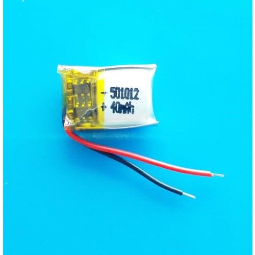 3.7V 40mAh 501012 Lipo lithium polymer rechargeable battery for MP3 GPS bluetooth headset video pen smart band 5x10x12mm