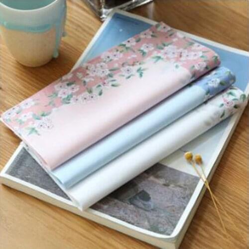 3pcs Handkerchiefs Girls Printed Hanky Kerchiefs Ladies Wedding Hankie