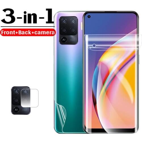 3in1 Front Back Hydrogel Film For OPPO Reno 5 Pro 5G and 4G 5 Lite Full cover screen protector Lens Camer for reno5 5pro 5lite