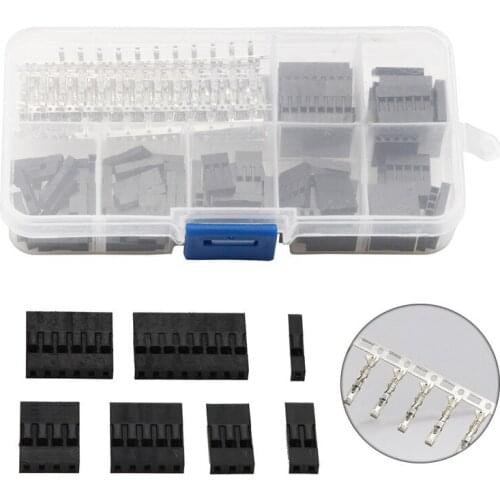 310Pcs 2.54mm Electrical Wire Cable Dupont Terminals Pin Jumperr Header Housing Crimp Connector For Motorbike Boat Internal Kit