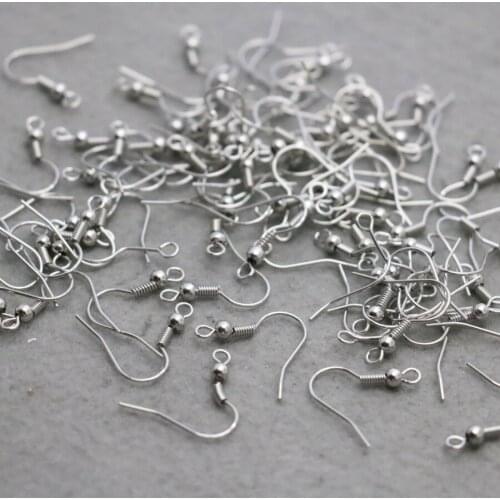 50PCS Silver-plate Agraffe Fittings for Accessory DIY hook Machining Ornaments metal parts 19mm wholesale Jewelry Making Design