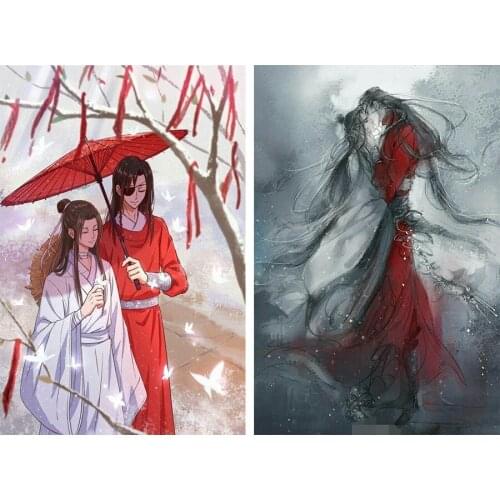 5d Diy Anime Tian Guan Ci Fu Diamond Painting Mosaic Wall Art Decoration For Home decor