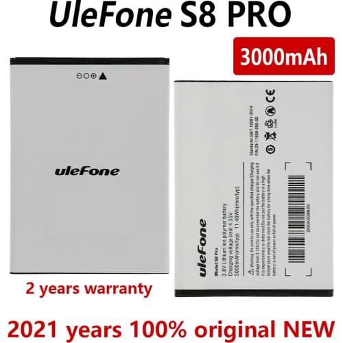 New 100% Original 3000mAh Phone battery For Ulefone S8 / S8 Pro 5.3inch Phone MTK6737 MTK6580 Mobile Phone Batteries Bateria