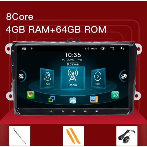 1 Din Android 11 Car Radio For VW Passat B6 amarok volkswagen Skoda Octavia 2 superbseat leon golf 5 6 Multimedia GPSNavigation