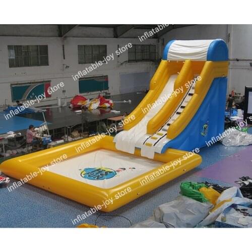 Free air ship to door!6*3*4m inflatable water slide with 6*6m pool, commercial used inflatable slide bouncer, kids slide