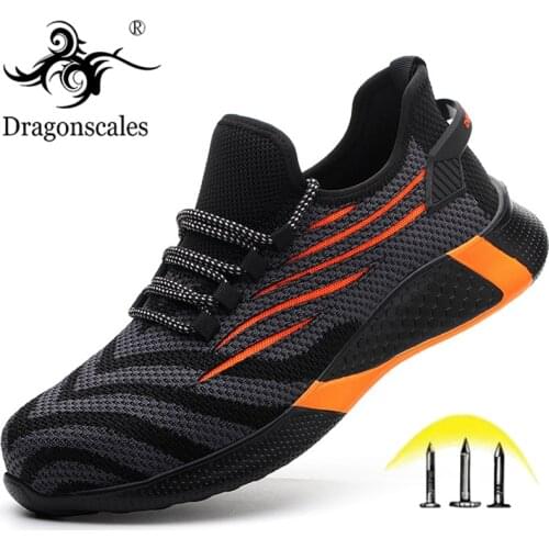 Safety Shoes Men Puncture-Proof Work Sneakers Men Steel Toe Lightweight Work Boots Indestructible Safety Boots Male Shoes 2021