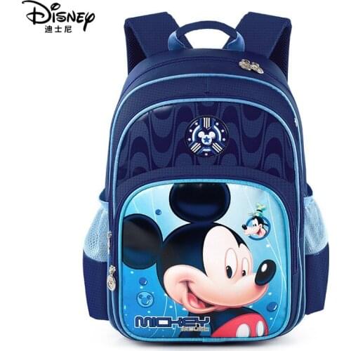 Disney Mickey Mouse Large Capacity Student Backpack Waterproof Backpack Boy Travel Bag Girl Minnie Cartoon Cute Bag