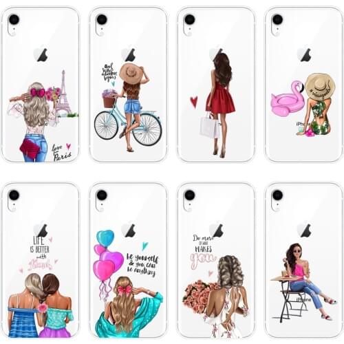 Aesthetic Black Girl Phone Case For iPhone 6 S 6S 7 8 X XR XS Max Soft Silicone Back Cover For Apple iPhone 8 7 6S 6 S Plus Case