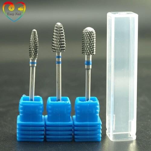 EasyNail 3 types Quality Tungsten Carbide Nail Drill Bit Mills Cutter For Cuticle Manicure Machine Rotary Bur Accessory Files