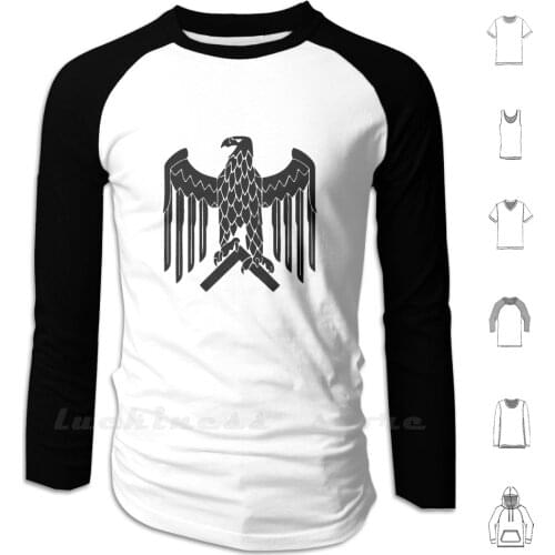 German Eagle Emblem Hoodies Long Sleeve German Eagle Emblem Symbol Helmet Army Ss Wehrmacht