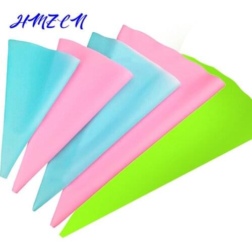 4 sizes Confectionery Bag Silicone Icing Piping Cream Pastry Bag Nozzle DIY Cake Decorating Baking Tools Kitchen pasticceria