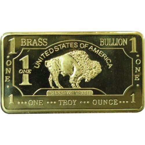 1oz brass buffalo bar with CMCMINT on the back
