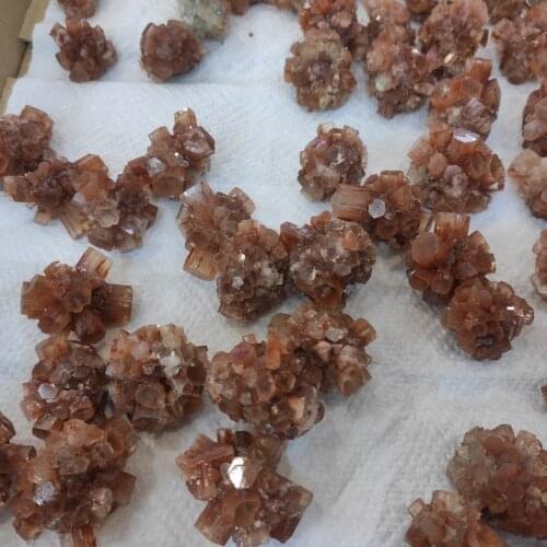 Natural Orange Aragonite Quartz Crystal Rough Stone Cluster Nepheline Specimen Healing natural stones and minerals