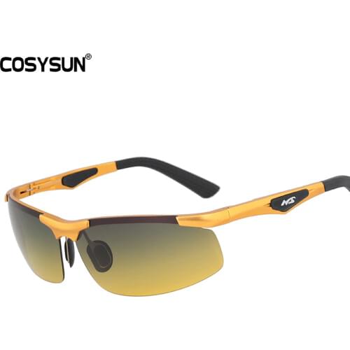 2019 Day Night Vision Goggles Driving Polarized Sunglasses Men Car Driving Glasses Anti-glare Aluminium Glasses night CS0009