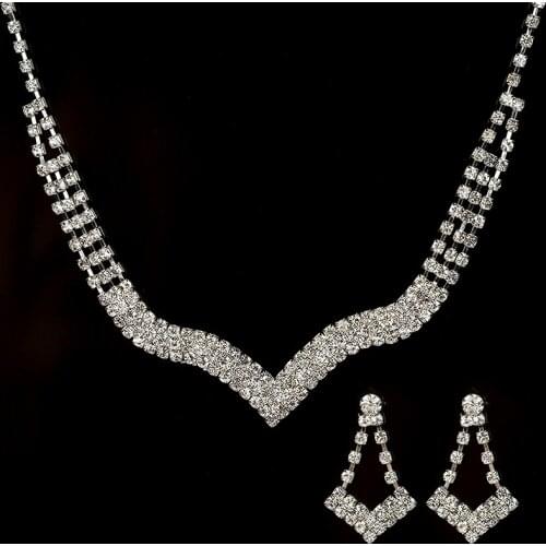 YFJEWE Fashion rhinestone full rhinestone necklace sparkling chain full rhinestone necklace formal dress the bride N270