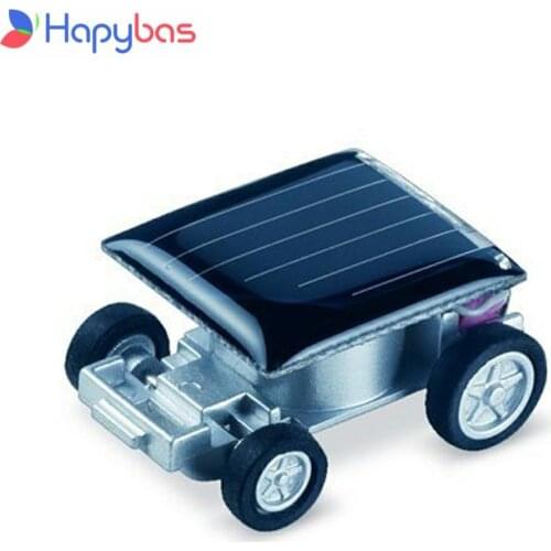 Funny smallest design solar energy car mini toy car intelligent car Solar Power Mini Toyr Educational Gadget Children Gift