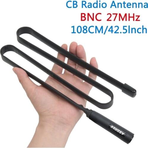 Handheld Portable CB Radio Antenna 27Mhz BNC Connector Flexible 72/108CM Long Compatible with Cobra Midland Uniden Cb Radio