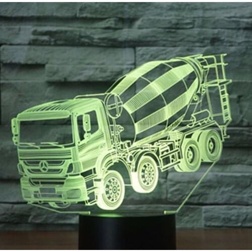 3D LED Night Light Mud Shrub Car with 7 Colors Light for Home Decoration Lamp Amazing Visualization Optical Illusion Awesome